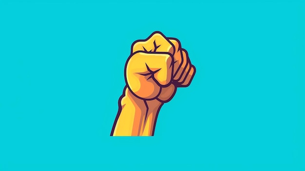 Photo biceps isolated emoji gesture flat illustration generative ai