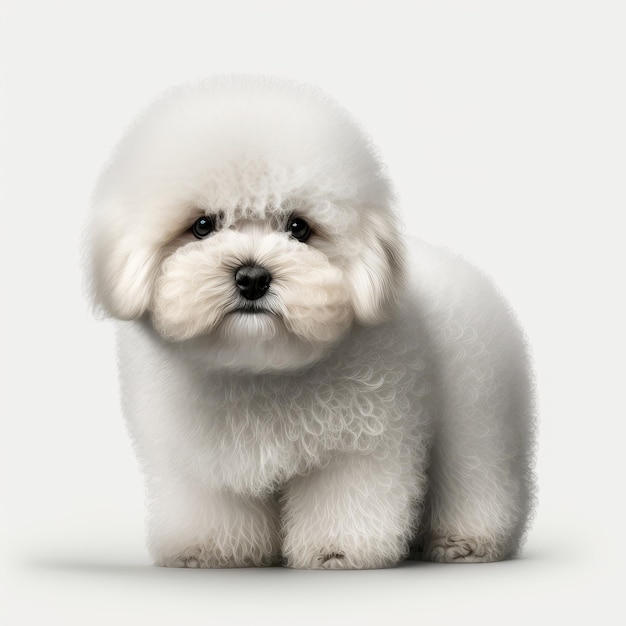 Фото bichon fris dog 4k белый фон