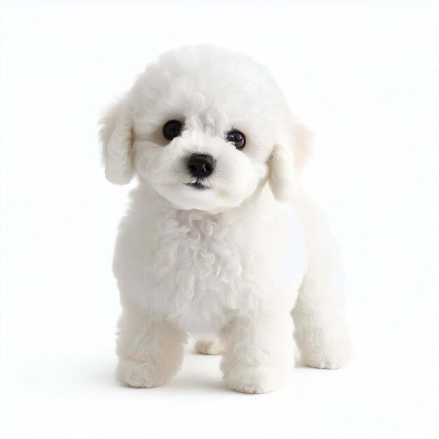 Photo bichon frise's innocent puppyhood generative ai