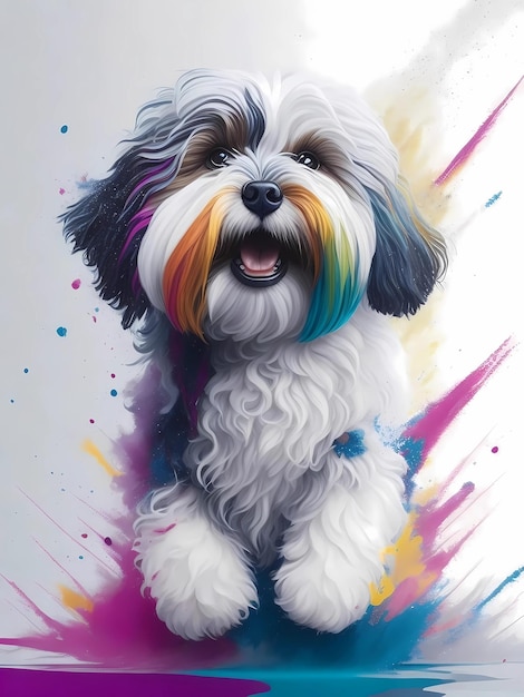 Foto un cane bichon havanese