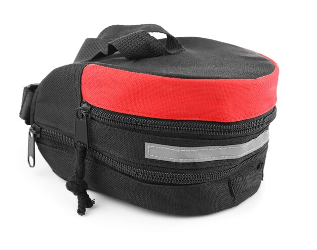 Photo bicycle bag on white background