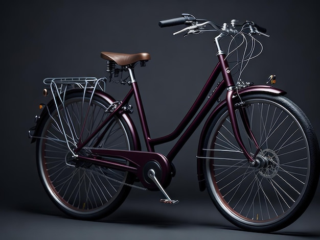 bicycle on a black background