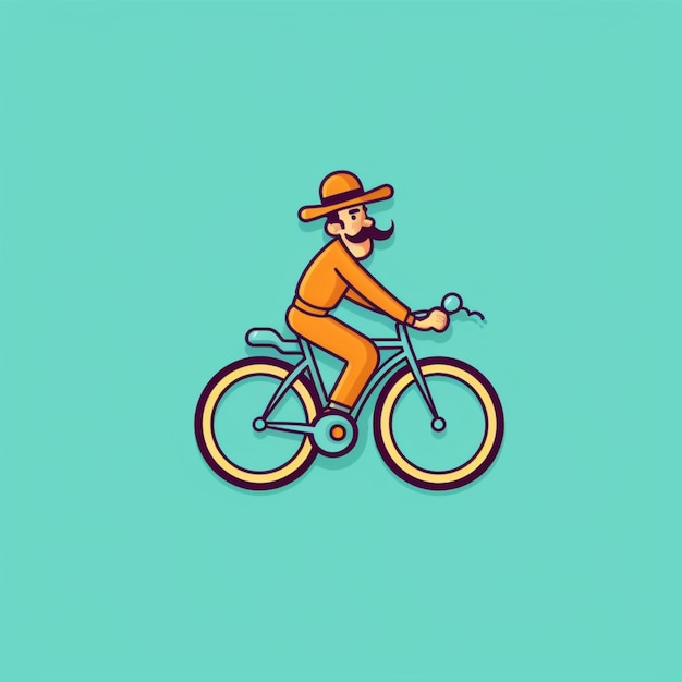 Bicycle cartoon logo 14