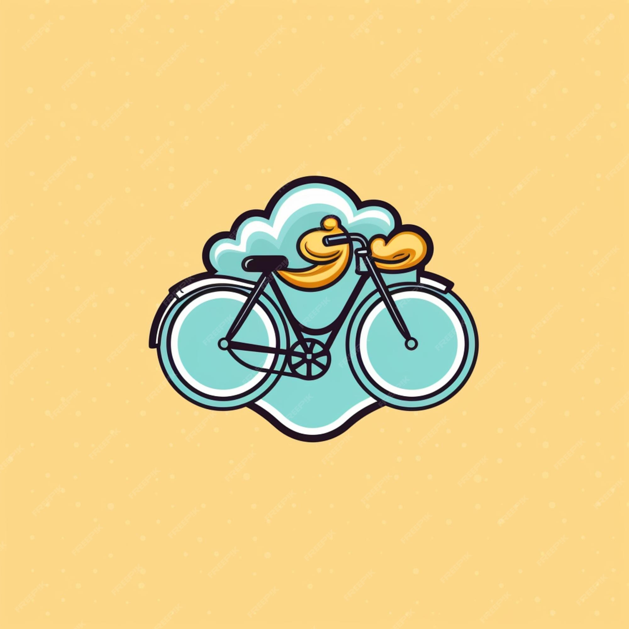 Premium AI Image | Bicycle cartoon logo 4