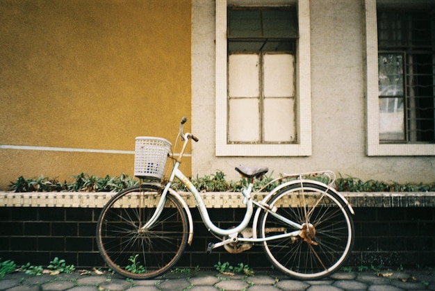 Bicycle in front of building