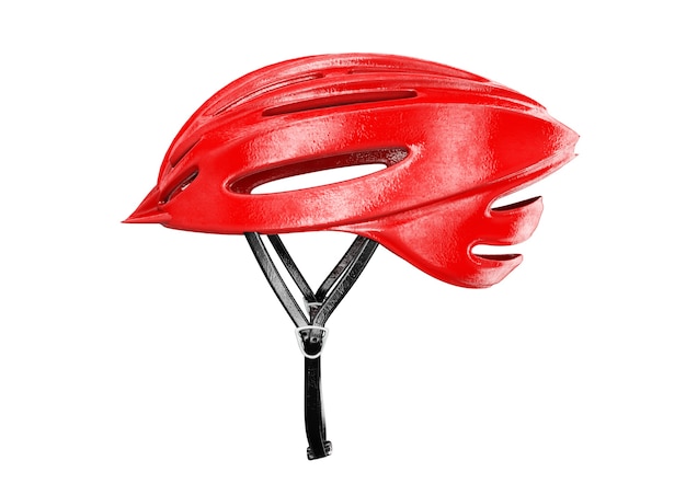 分離された自転車のヘルメット。 3Dレンダリング