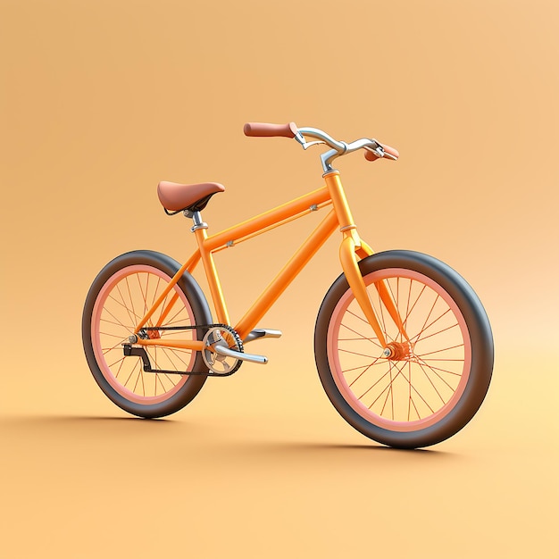Foto icona di bicicletta isolata illustrazione di rendering 3d