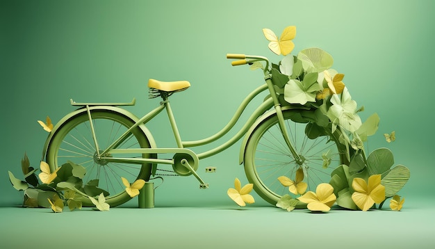 Bicycle is an ecofriendly mode of transport safe nature earth day concept