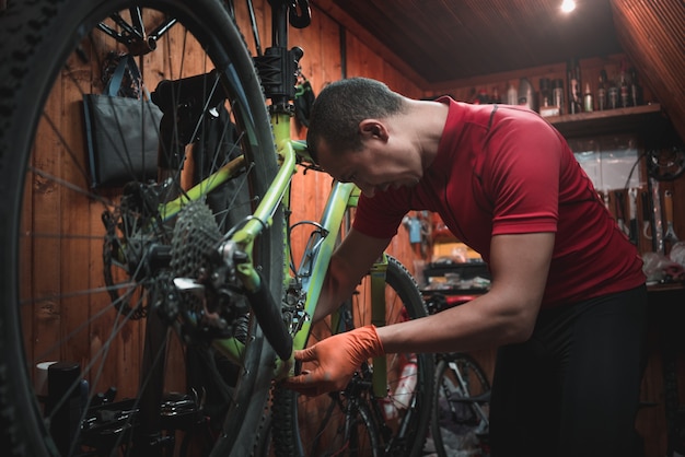 Bicycle mechanic bike service repairing