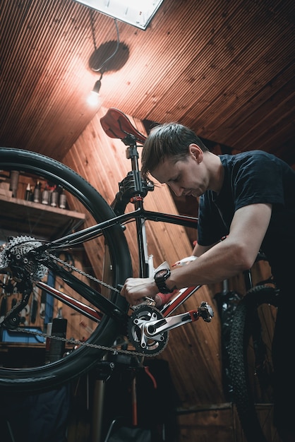 Bicycle mechanic bike service repairing