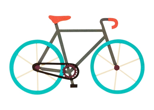 Bicycle paper craft stickerontwerpelement