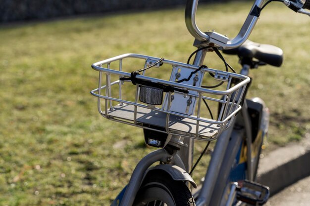 Bicycle parking in the city bike rental