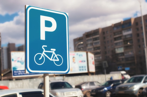 Photo bicycle parking sign