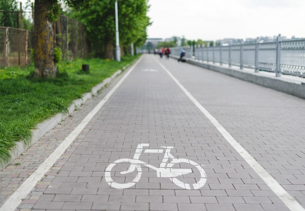 Bicycle path on the pier