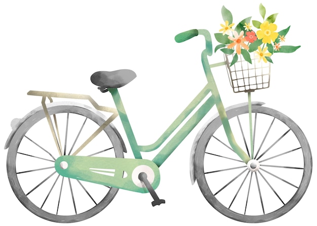 bicycle png delivering flowers design element