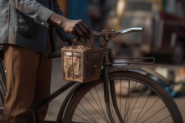 アフリカの貧しい地域の自転車