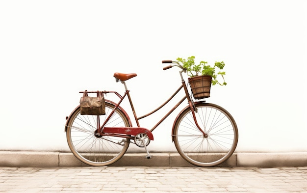 Bicycle Portrait on White Background