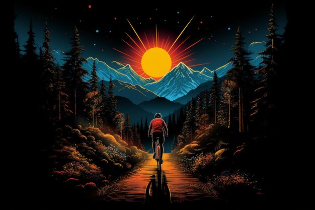 Bicycle rider t shirt design