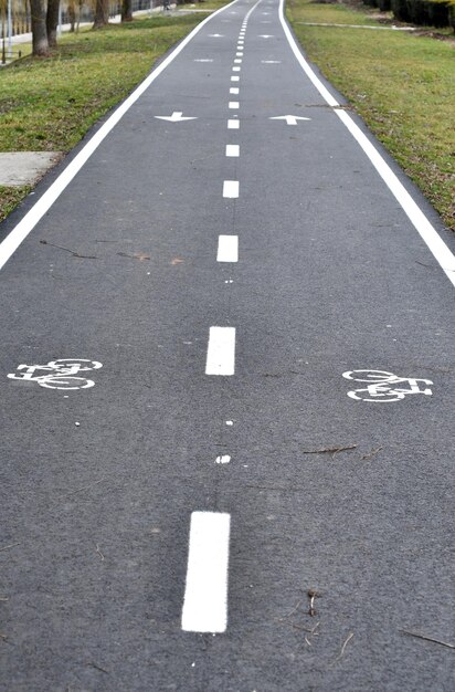 Bicycle road sign bike lane