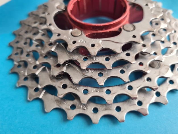 Bicycle roller chain transmits power from pedals to drive