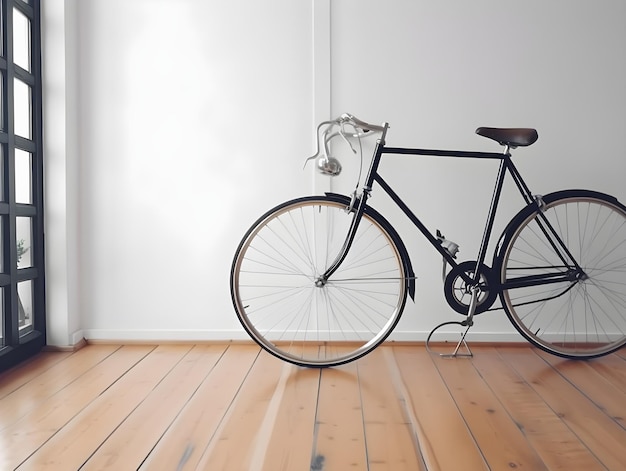 A bicycle in a room