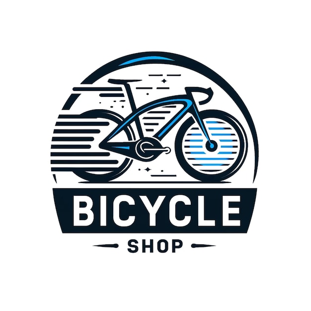 Foto progettazione del logo del negozio di biciclette