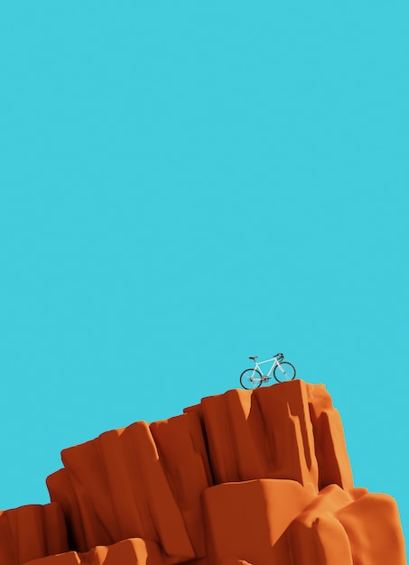 Bicycle on top of a mountain, winner concept