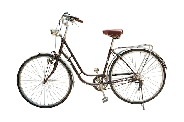 Photo bicycle wheel against white background