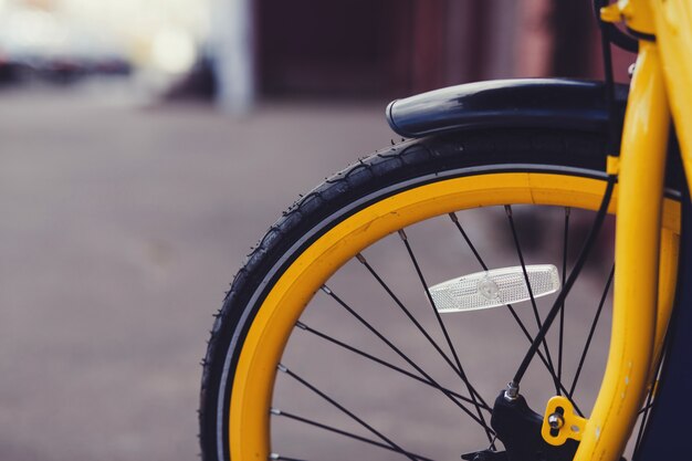 Bicycle wheel close-up