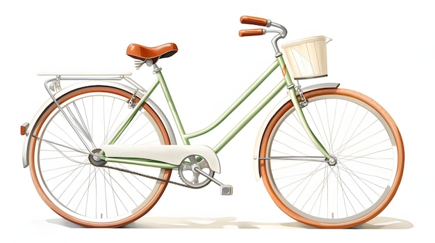 Photo bicycle on a white background