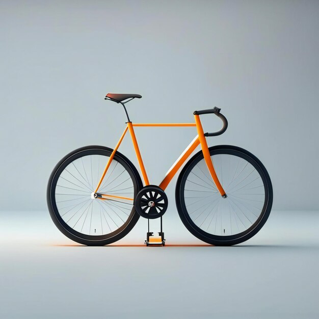 A bicycle with a black wheel that says