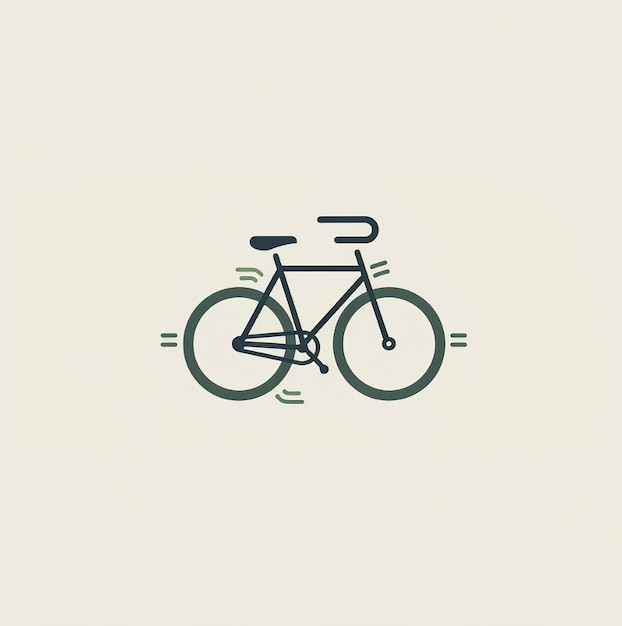 A bicycle with a green logo