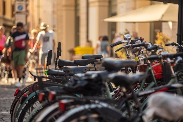 Bicycles bike sharing detail