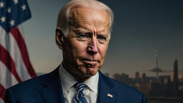 Foto la visione di biden cattura l'essenza della leadership