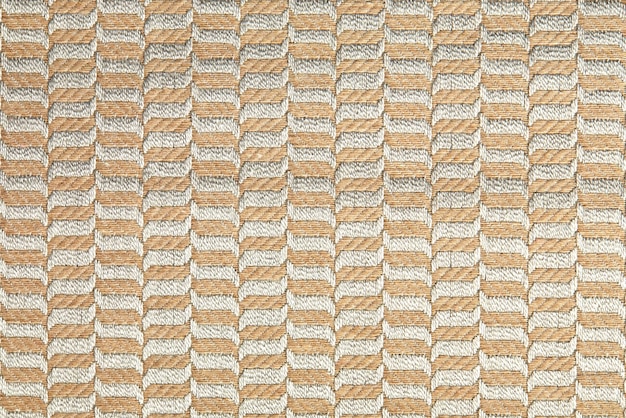 Biege linnen doek close-up achtergrond Stof beige teak canvas textuur