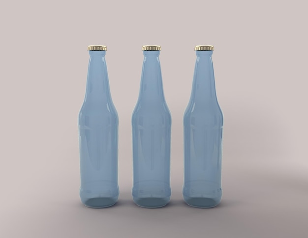 Bier Alcohol Dranken Fles 3D Teruggegeven illustratie