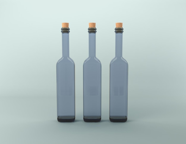 Bier Alcohol Dranken Fles 3D Teruggegeven illustratie