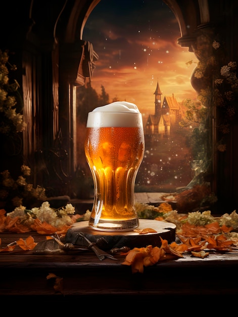 Bier en wijn glazen mooie en professionele foto