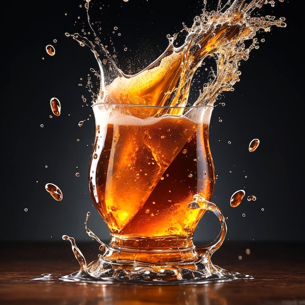 Bier splash whiskey met splash