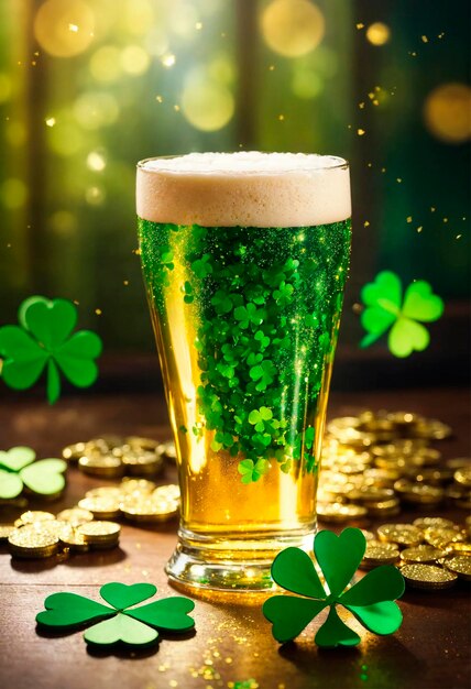 Bier voor St. Patrick's Day Selectieve focus