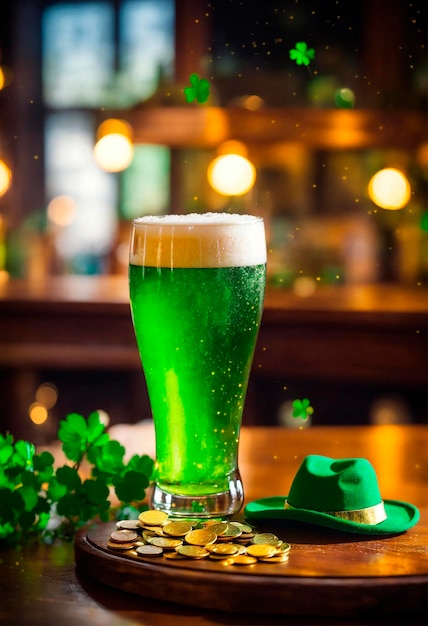 Bier voor St. Patrick's Day Selectieve focus