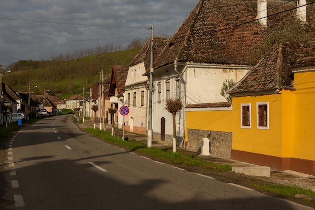 Biertan een heel mooi middeleeuws dorp in Transsylvanië Roemenië Een historische stad in Roemenië