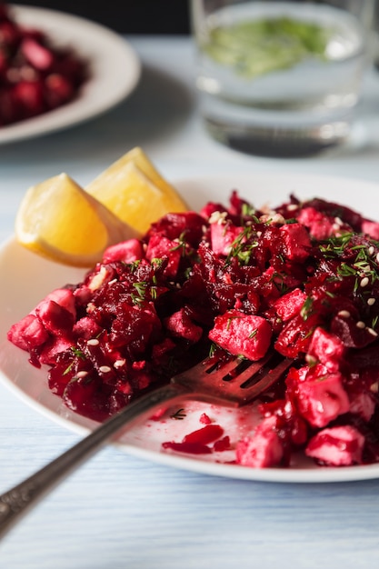 Bietensalade met feta en citroen