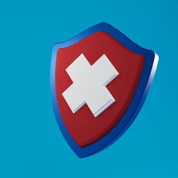 Premium Photo | Big antivirus icon on blue background. virus found ...