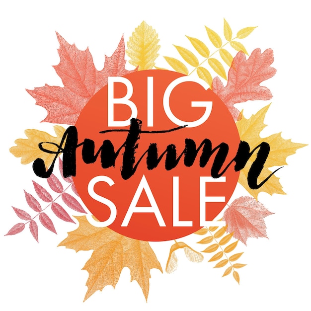 Photo big autumn sale promotion banner