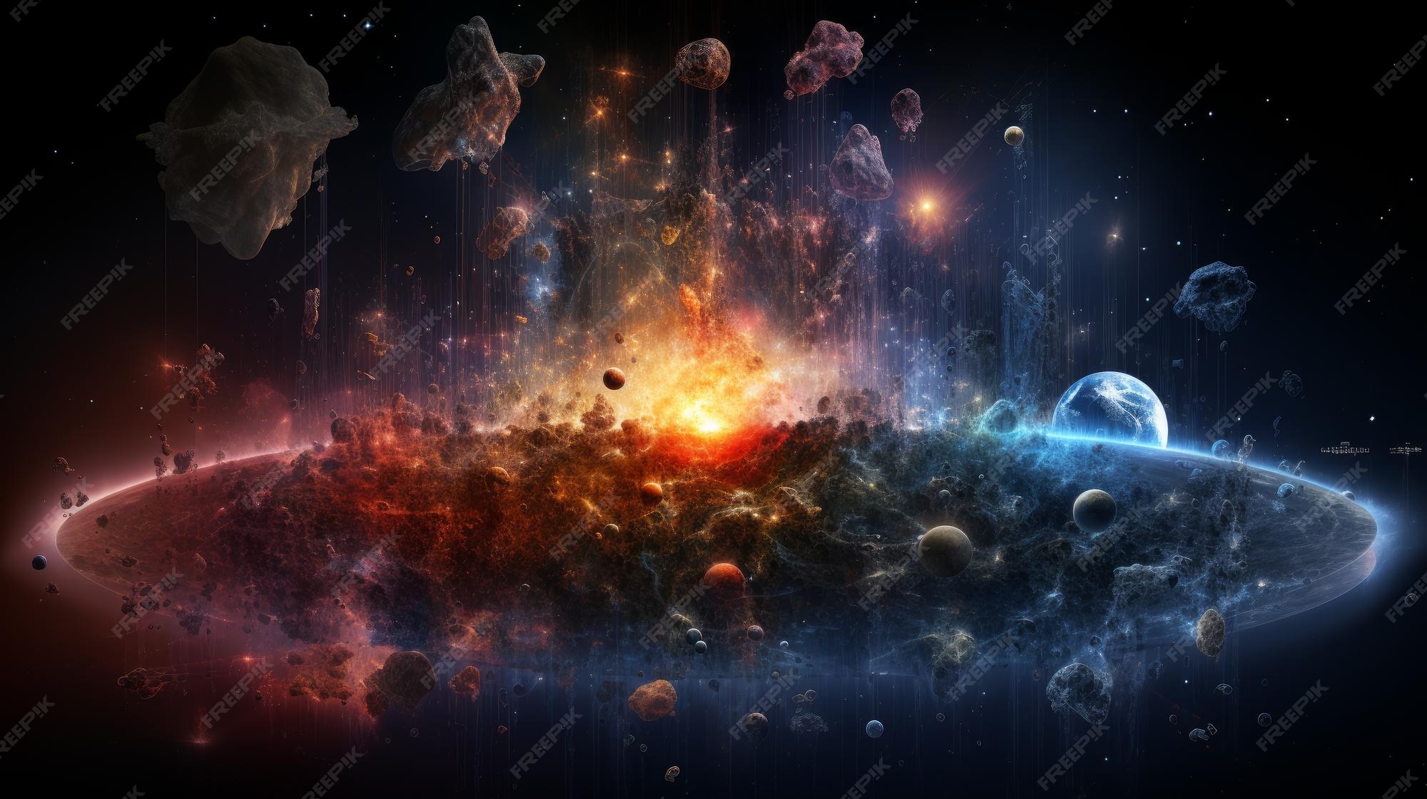 Premium AI Image | Big Bang theory and universe formation concept