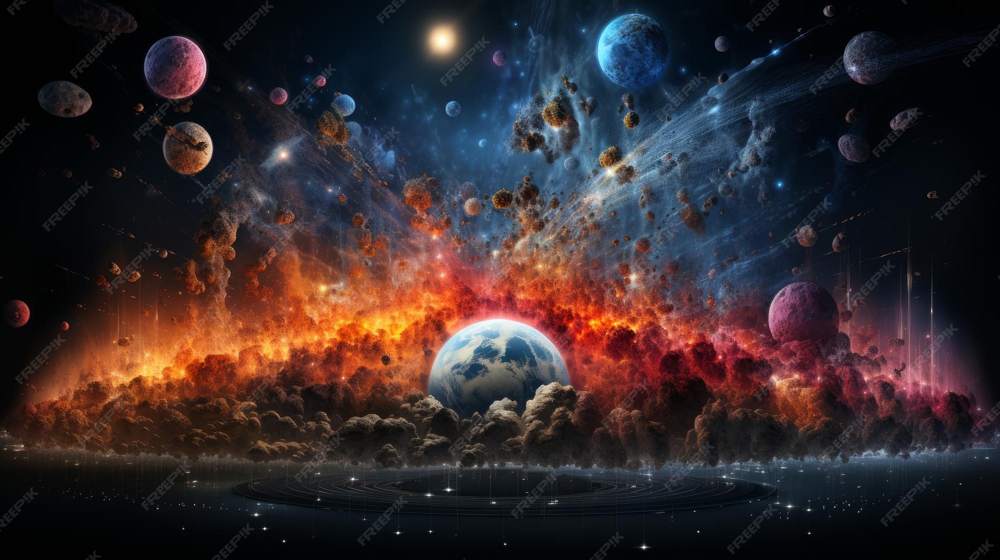 Premium AI Image | Big Bang theory and universe formation concept