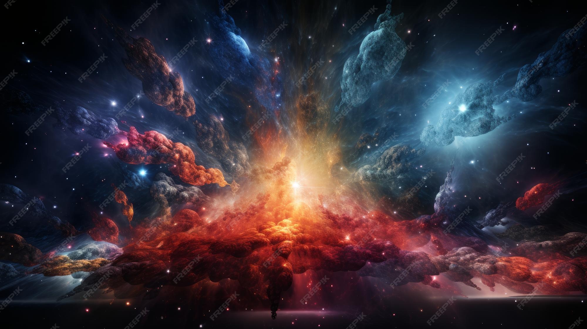 Premium AI Image | Big Bang theory and universe formation concept