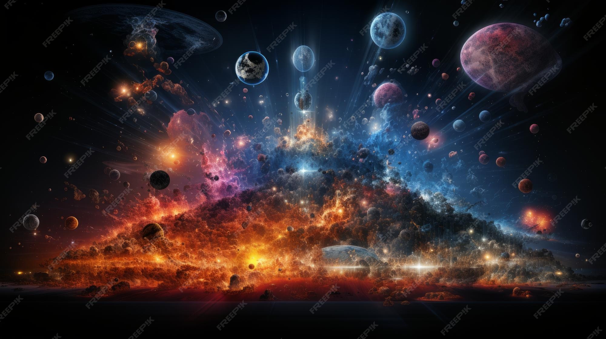 Premium AI Image | Big Bang theory and universe formation concept
