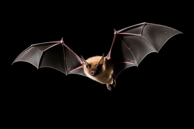 Foto un grande pipistrello che vola coraggiosamente